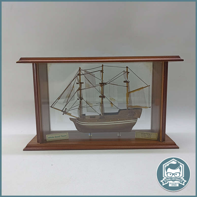 Wood and Glass Boxed Detailed VICTORY 1765-1805 ILE MAURICE Ship Model!!!