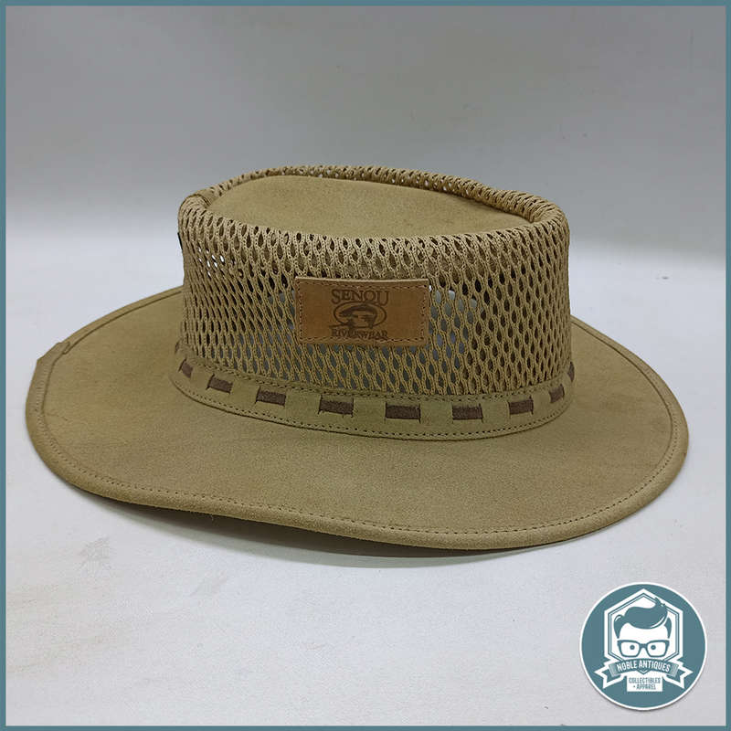 Genuine Rogue Hat Canvas Leather Cotton Mesh Safari Hat - Size XX Large!!!