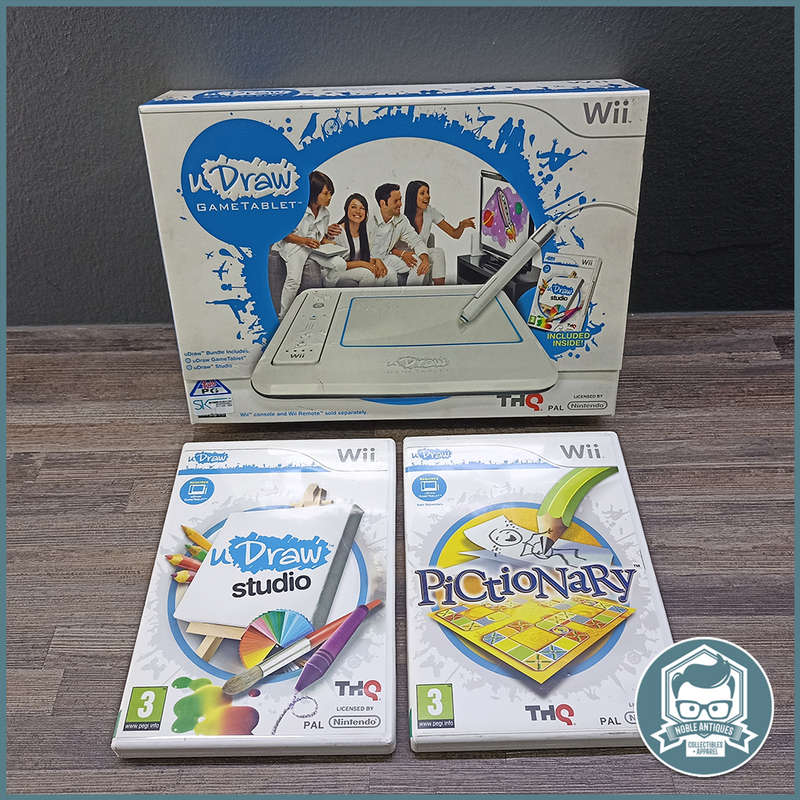 Nintendo Wii uDraw Tablet & 2 uDraw Wii Games