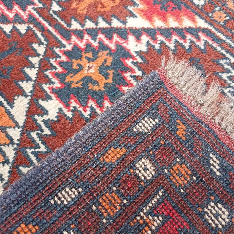 Hand knotted Afghan/Persian woolen carpet 110cm x 45cm