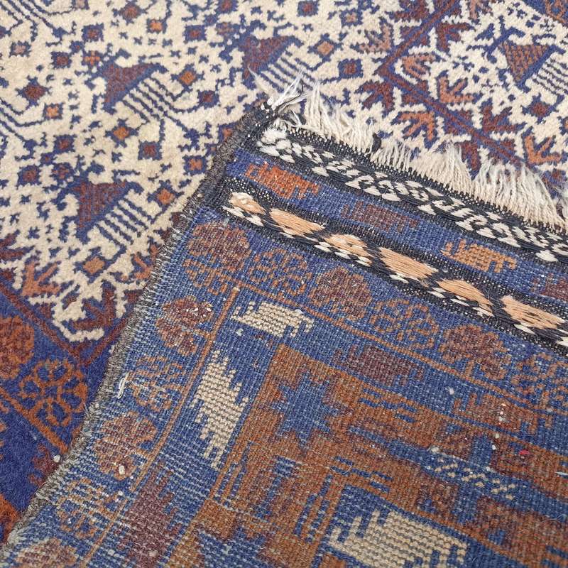Hand knotted Afghan/Persian woolen carpet 120cm x 60cm