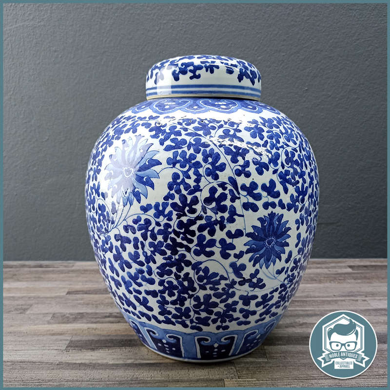 Oriental Blue and White Ginger Jar - Large