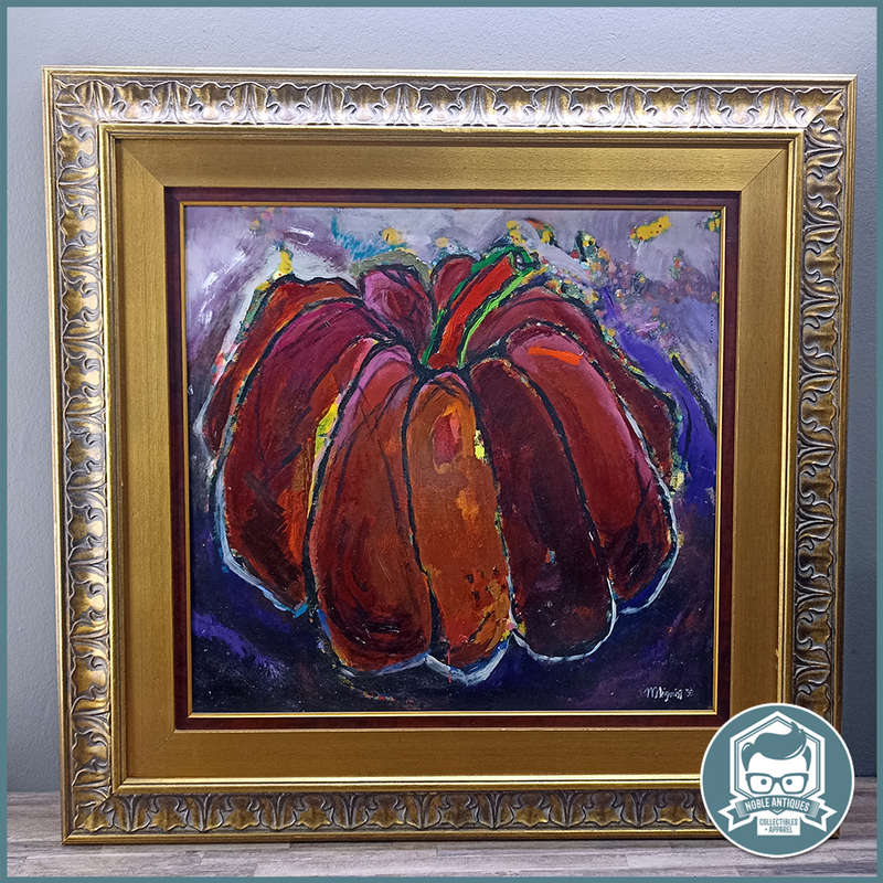 Large Framed Signed Michele Nigrini Original Oil on Board Still Life 900mm x 900mm