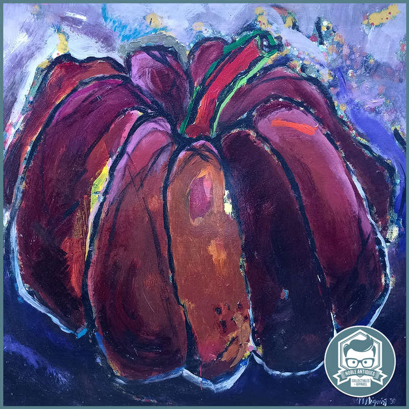 Large Framed Signed Michele Nigrini Original Oil on Board Still Life 900mm x 900mm