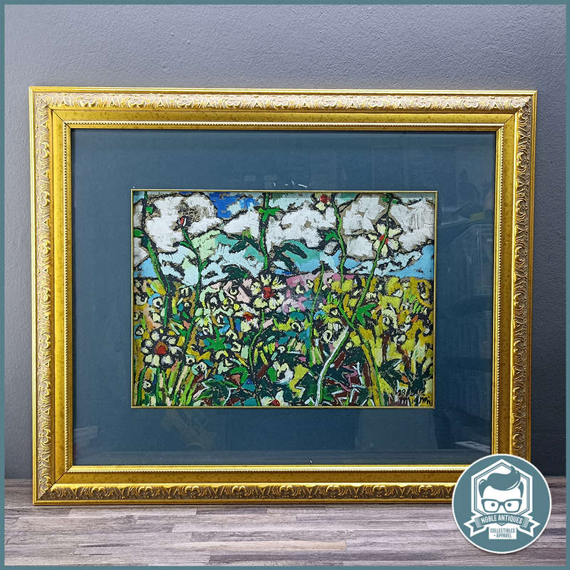 Large framed  Signed Michele Nigrini  mixed media on board landscape, signed, 800mm x 600mm