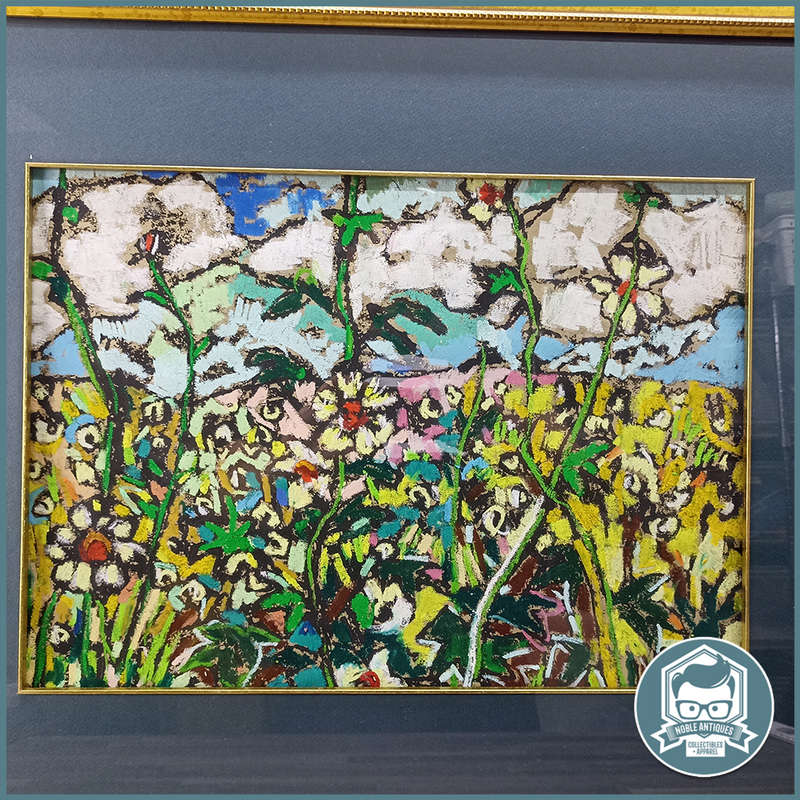 Large framed  Signed Michele Nigrini  mixed media on board landscape, signed, 800mm x 600mm