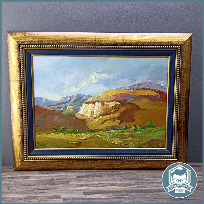 Large Signed Framed Original Oil on Board Landscape 900mm x 650mm