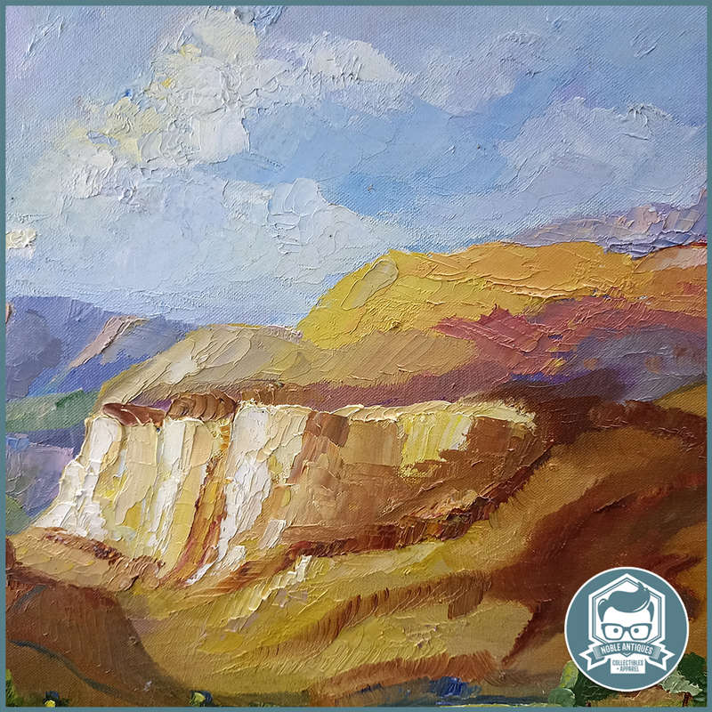 Large Signed Framed Original Oil on Board Landscape 900mm x 650mm