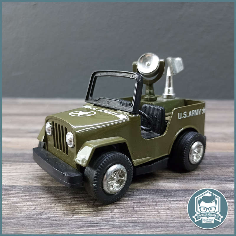 Vintage Rare DIE CAST Pull Back VINTAGE Green  JEEP US Army!!!