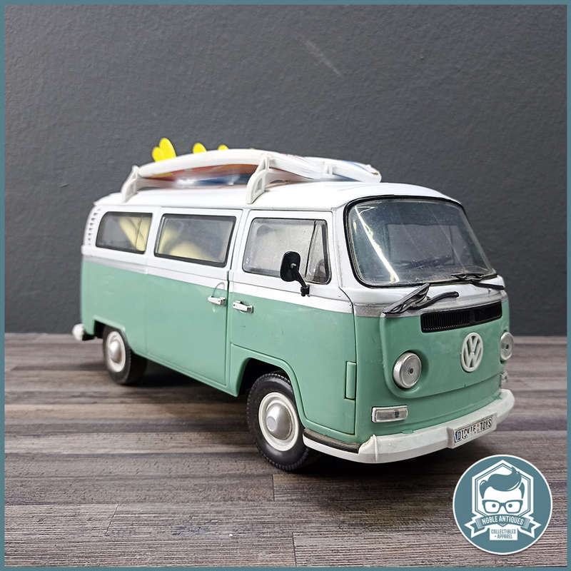 VW type 2 Bus Surfer Van 1:14 Dickie With Original Surfboards and Hippie Sticker Set!!!