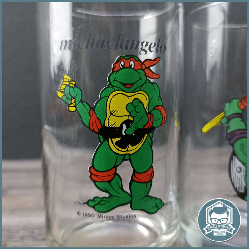 1990 Vintage TMNT Teenage Mutant Ninja Turtles Glass Tumblers!!!