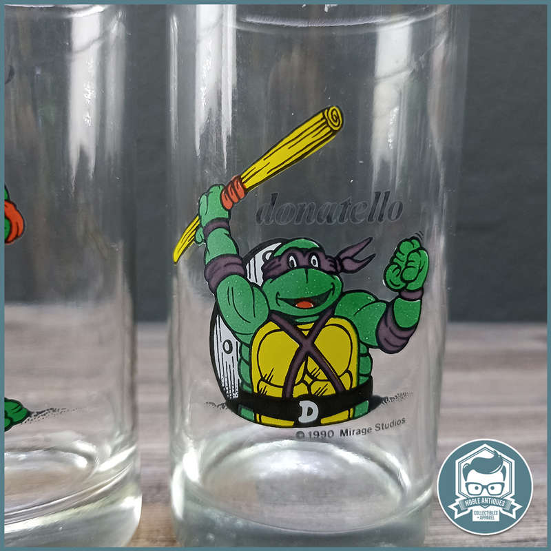 1990 Vintage TMNT Teenage Mutant Ninja Turtles Glass Tumblers!!!
