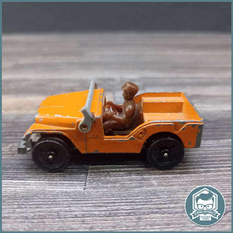 Vintage 1970's Corgi Juniors Willy Jeep Orange Whizz Wheels