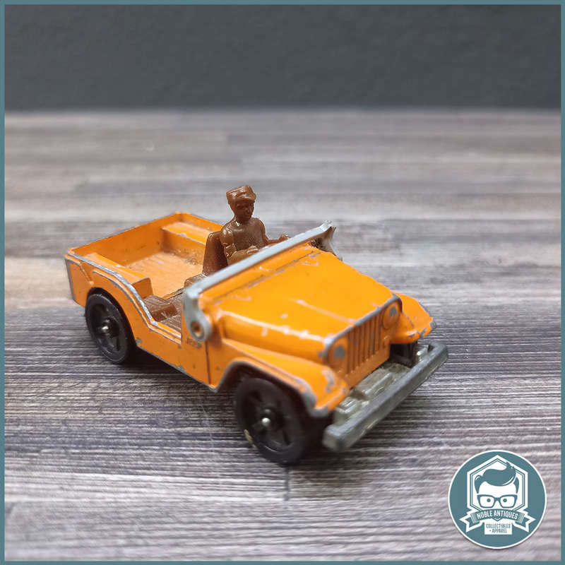 Vintage 1970's Corgi Juniors Willy Jeep Orange Whizz Wheels