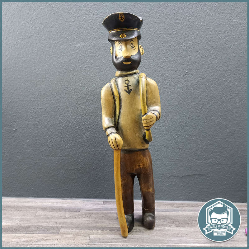 Large TinTin Hand Carved Wooden Captain Haddock