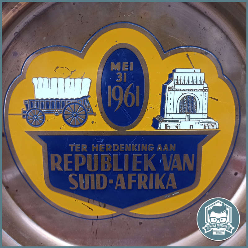 Afrikana Ter Herdenking Aan Republiek Van Suid Afrika Copper and Enamel Tray