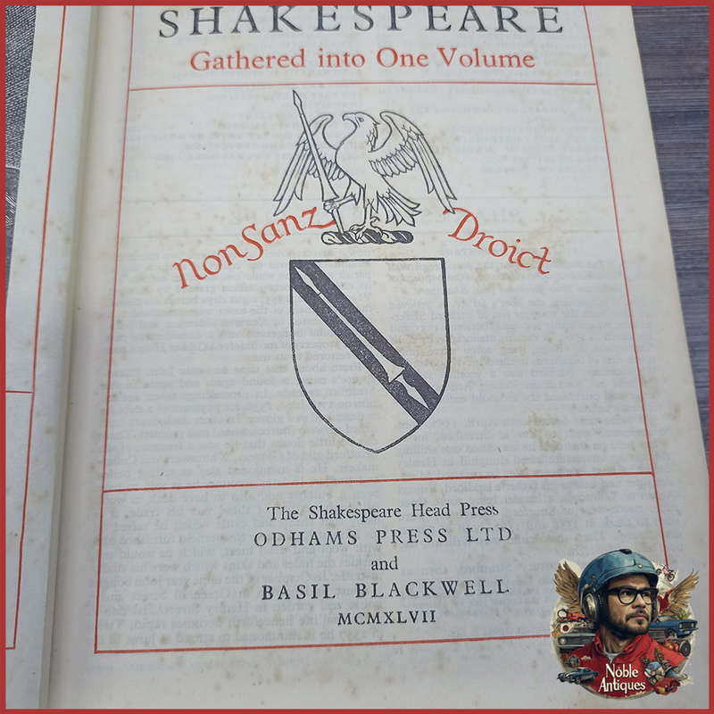 1947 The Works Of William Shakespeare Gathered Into One Volume