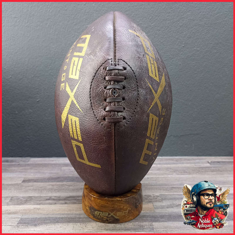 Original Genuine Leather MACED Rugby Ball With Stand