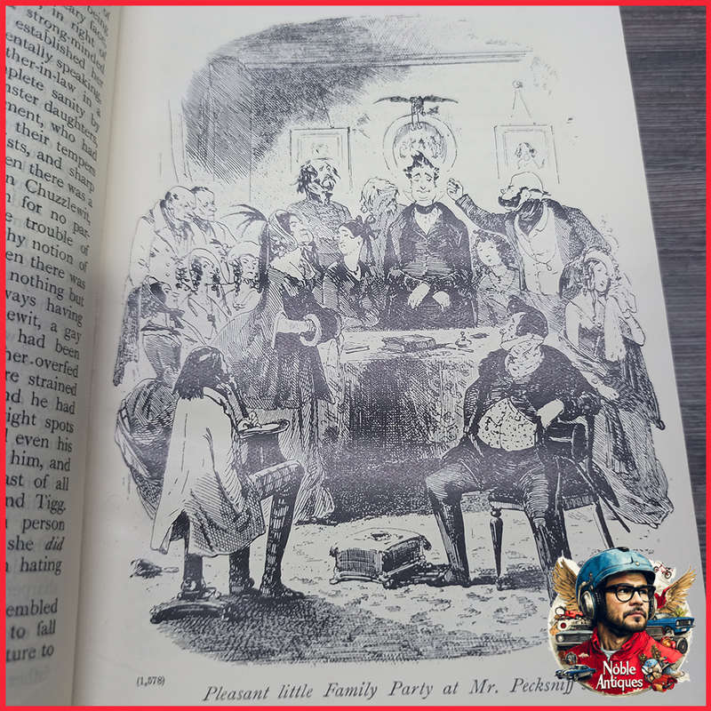 Vintage 1910's Foil on Cloth Charles Dickens Collection