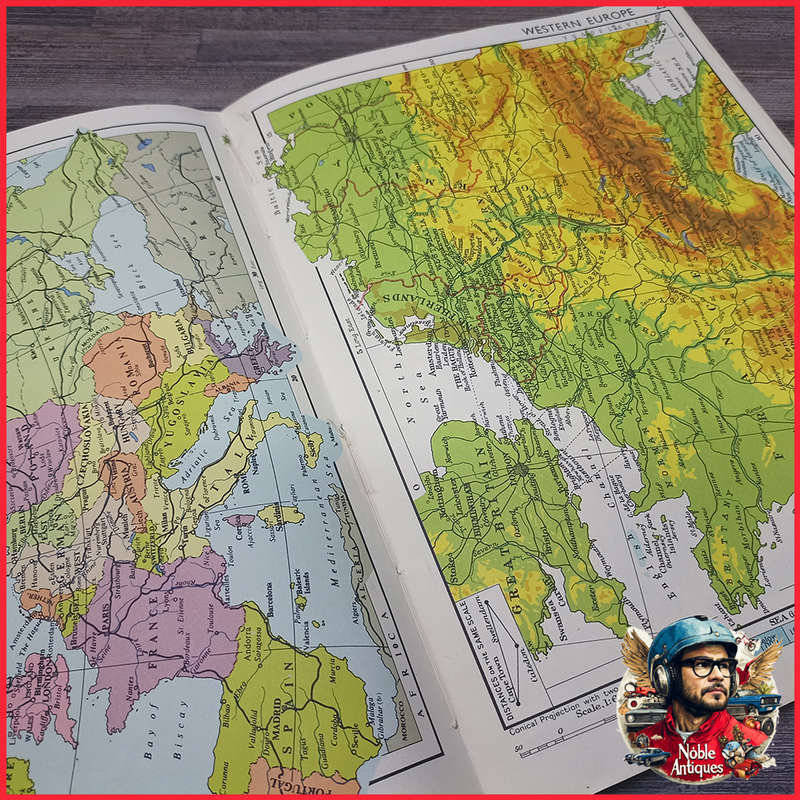 Vintage 1950's The Standardized South African Atlas
