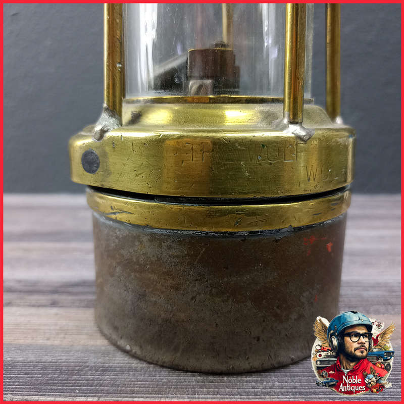 Vintage Brass and Metal Wolf Safety Miners Lamp!!!