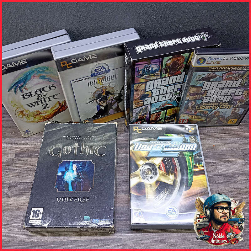 Large Big Box Vintage PC Game Collection, All Disk Present