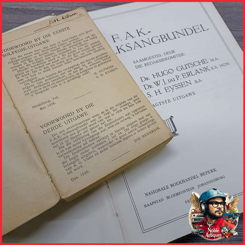 Vintage 1940-1950'sDie FAK Volksangbundels Vir Suid Afrika