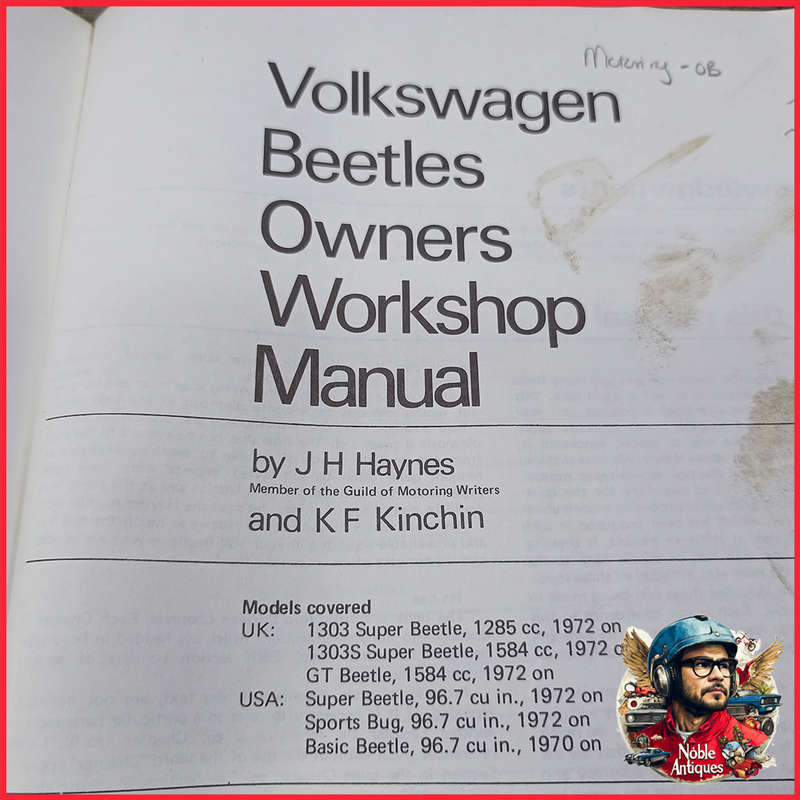 Volkswagen Beetles Owners Workshop Manual Book by John Harold Haynes