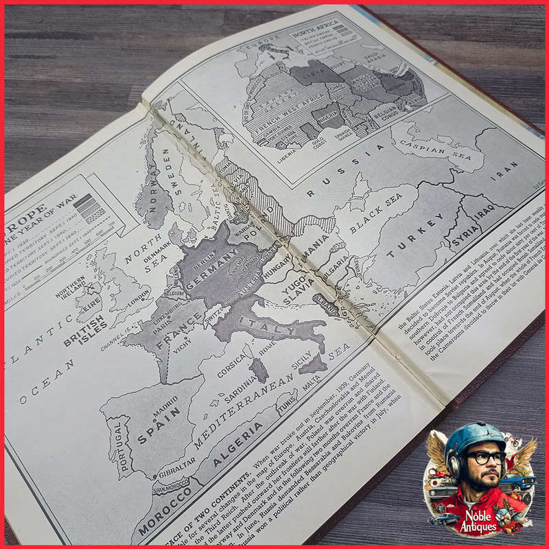 Embossed The War in Pictures WWII 5 Volume Set