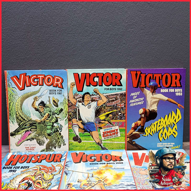 Rare 1980's Victor Book for Boys Annuals Collection