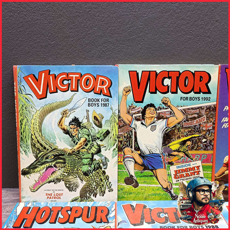 Rare 1980's Victor Book for Boys Annuals Collection