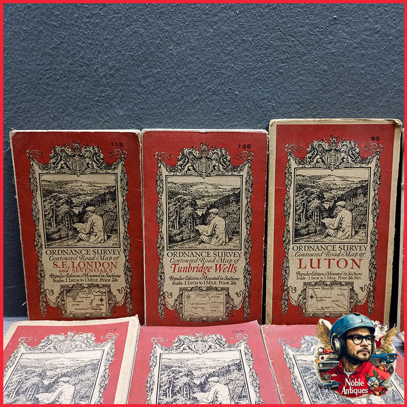 Original 1920s to 50s Survey and Road Maps UK, Germany and Switzerland