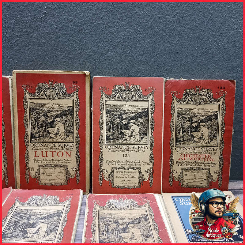 Original 1920s to 50s Survey and Road Maps UK, Germany and Switzerland