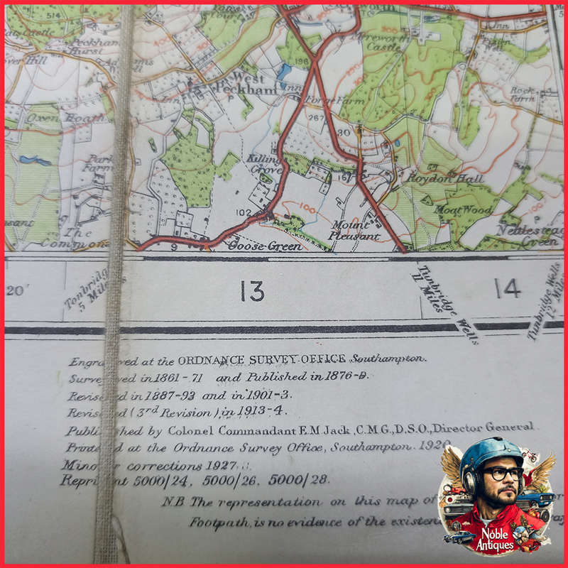 Original 1920s to 50s Survey and Road Maps UK, Germany and Switzerland
