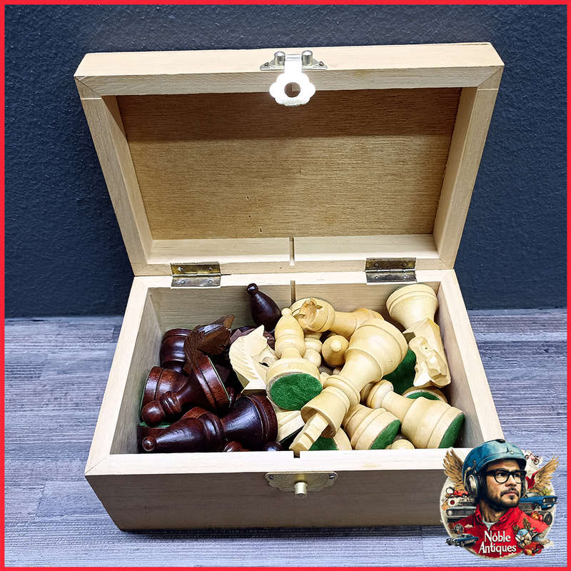 Original Wood Boxed Hand Crafted Wood Chess Set