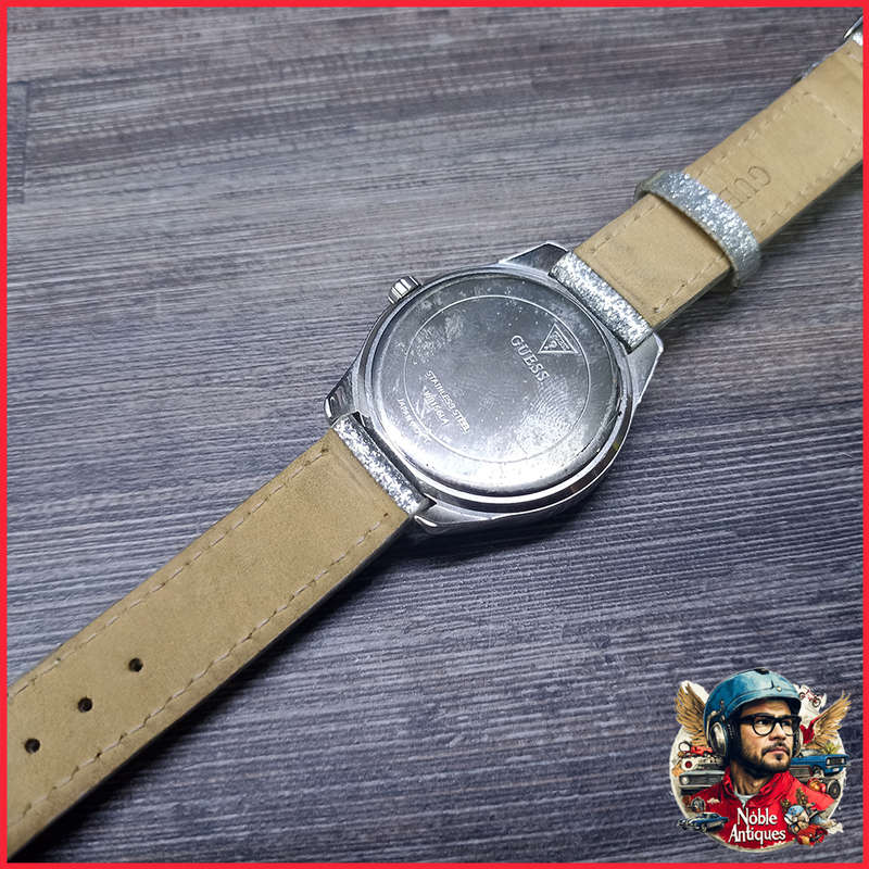 Working Original GUESS Glitter Quartz Analog Ladies Watch