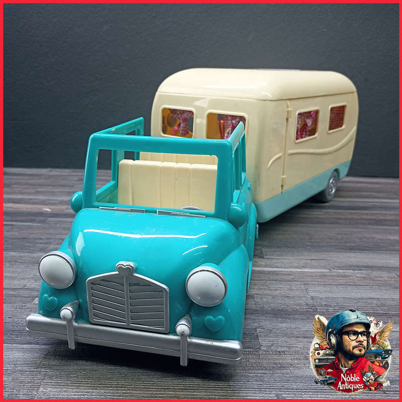 Sylvanian Families Caravan and Blue Family Car