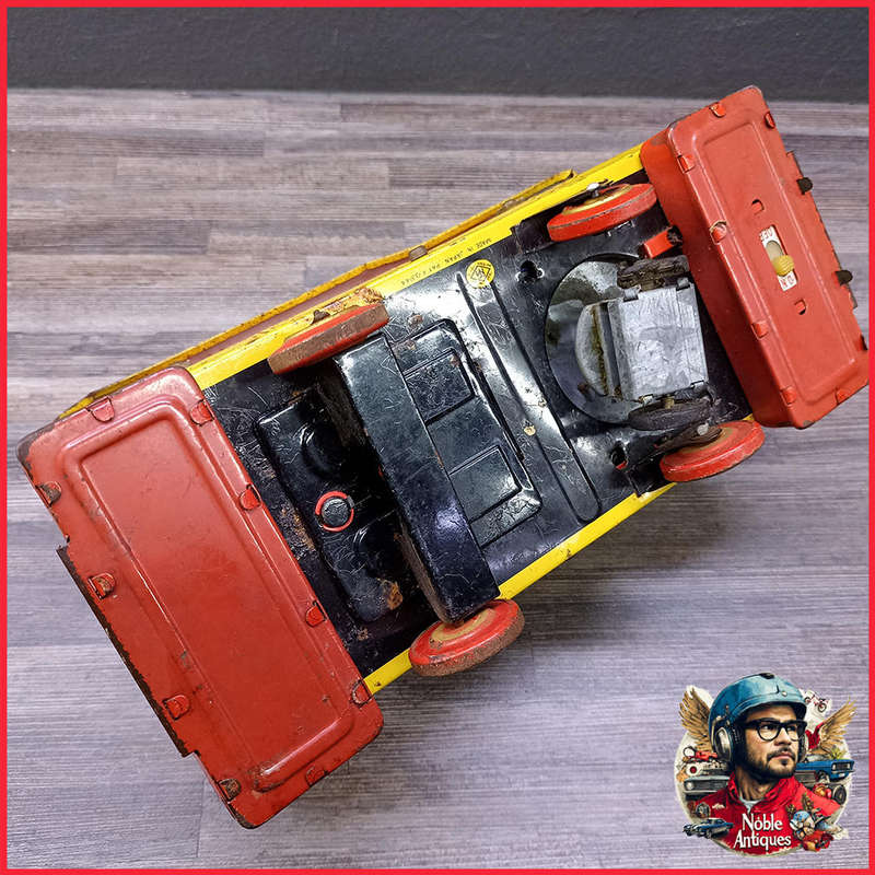 Large Vintage 1960s BROADWAY TROLLEY 10430 TIN TOY Trade Mark Modern Toys made in Japan