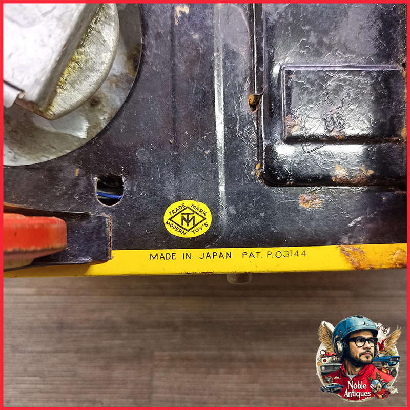 Large Vintage 1960s BROADWAY TROLLEY 10430 TIN TOY Trade Mark Modern Toys made in Japan