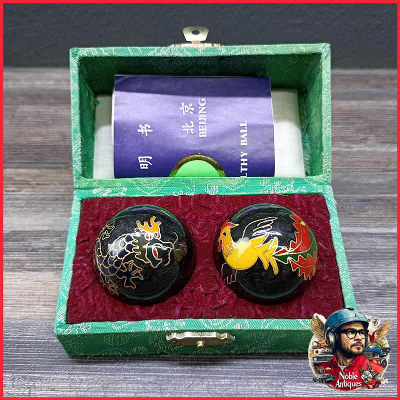 Vintage Chinese Musical Stress Balls or Iron Balls