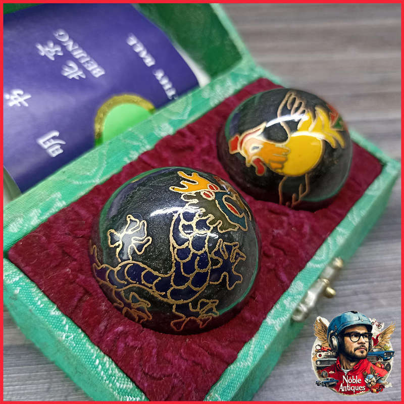 Vintage Chinese Musical Stress Balls or Iron Balls