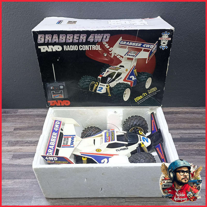 Original Boxed 80's Taiyo Japan RC 1/14 scale Aero Grabber Buggy 4WD NOT TESTED
