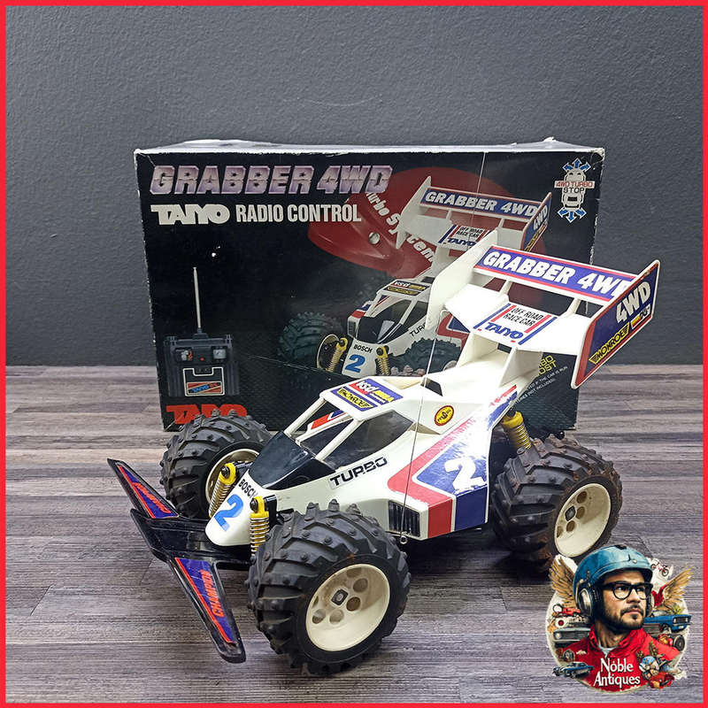 Original Boxed 80's Taiyo Japan RC 1/14 scale Aero Grabber Buggy 4WD NOT TESTED