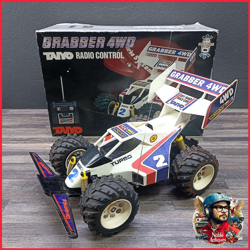 Original Boxed 80's Taiyo Japan RC 1/14 scale Aero Grabber Buggy 4WD NOT TESTED