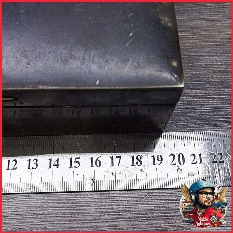 Antique English Walker & Hall Sterling Silver Military Cigar Box 795g