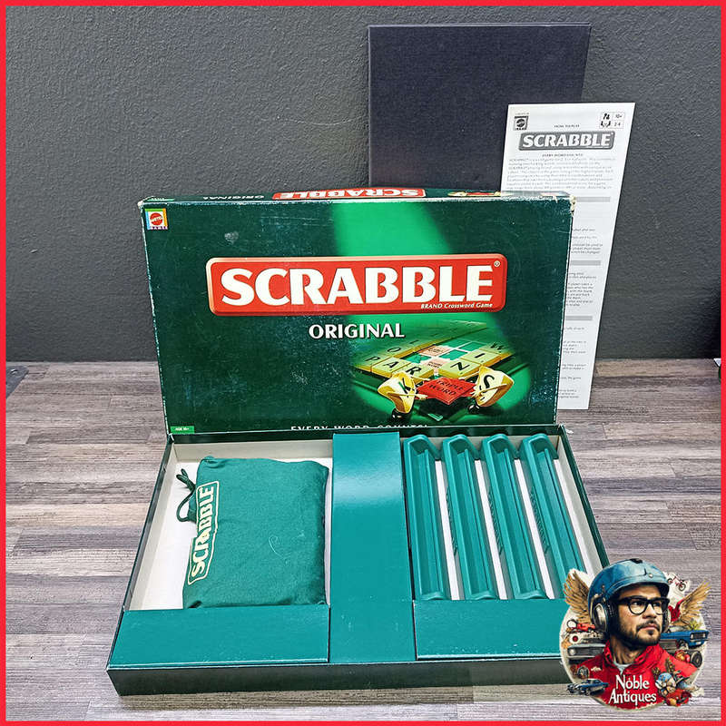 Vintage Boxed Scrabble Original 2003 Version Mattel Complete
