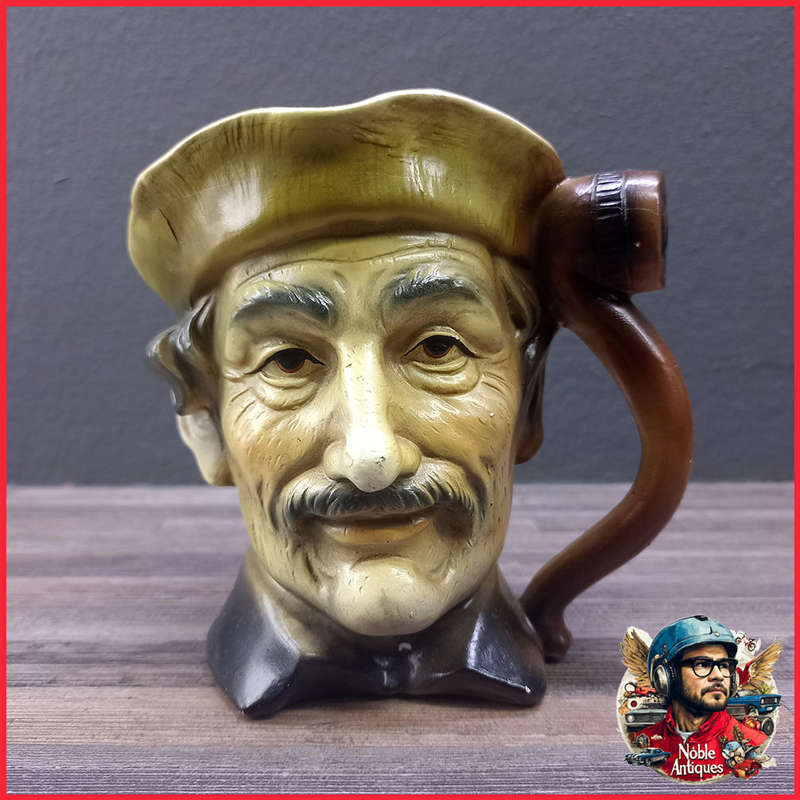 Vintage Handpainted Toby-style Character Mug