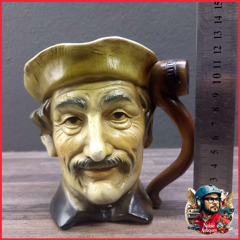 Vintage Handpainted Toby-style Character Mug
