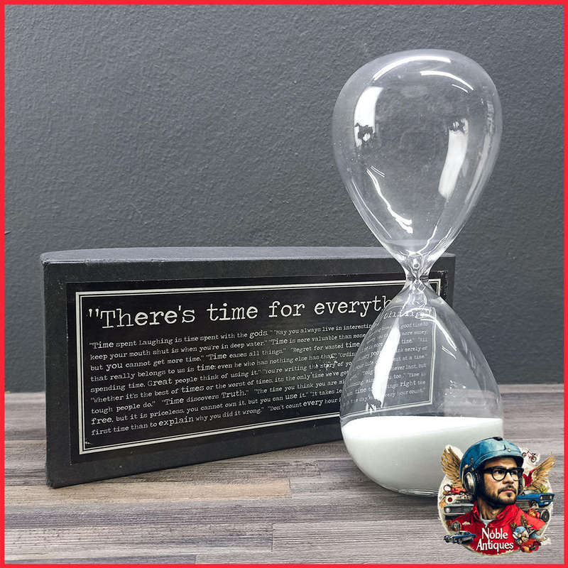 Large Boxed 23cm Hourglass White Sand