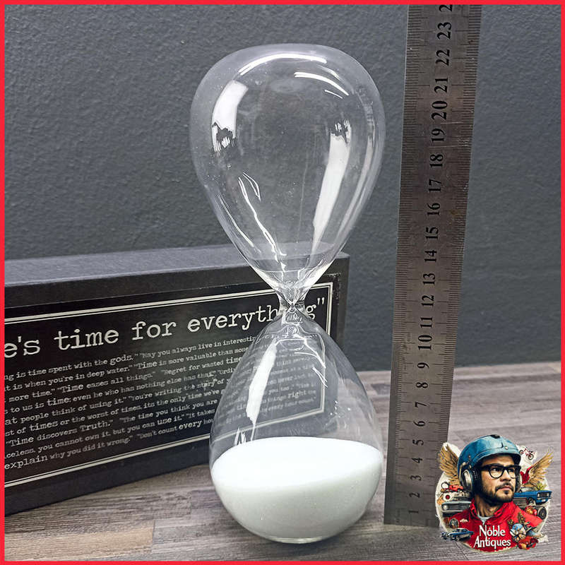 Large Boxed 23cm Hourglass White Sand